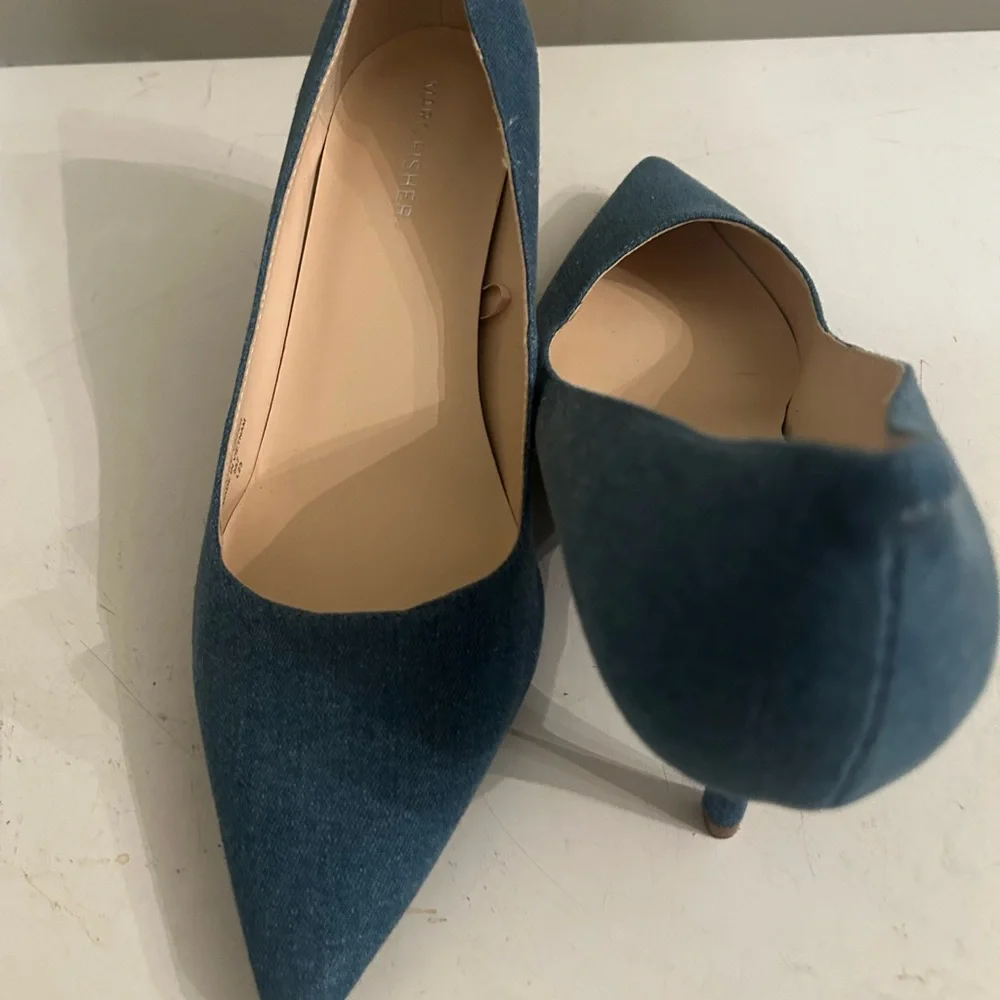 Marc Fisher Blue Pointed Toe Heels - Picture 6 of 8